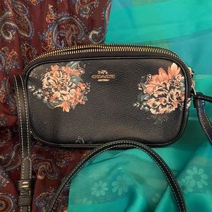 Coach Belt Bag With Rose Bouquet Print